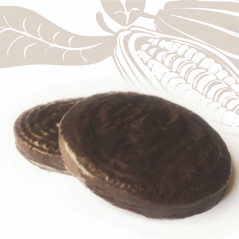 ფხვიერი ნამცხვარი "სანდომი" მრგვალი შოკოლადში (სამარხვო)
